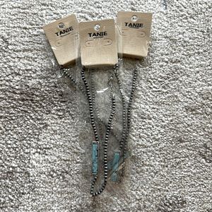 Tanie Beaded Navajo Necklace with Turquoise Bar